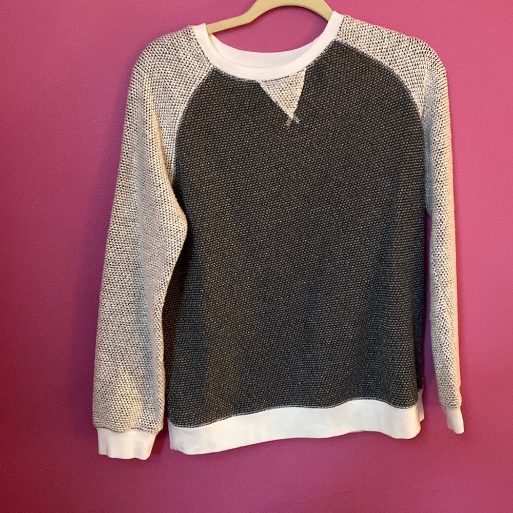 zyia grey binary sweatshirt